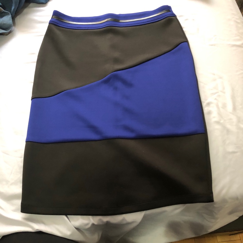 Black and Blue Pencil Skirt